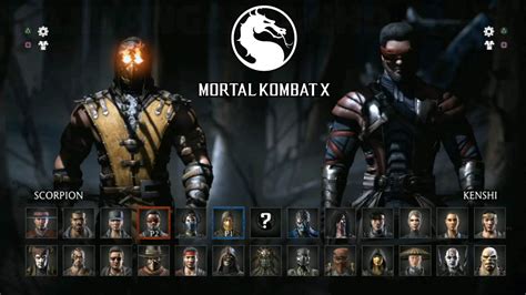 mortal kombat x a +z +karakterler.