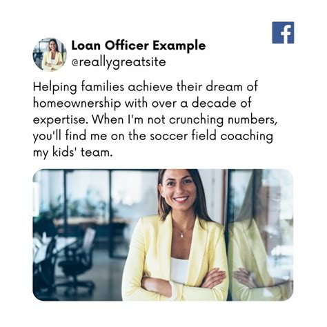 mortgage broker bio sample