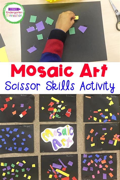 Mosaic Art Scissor Skills Activity The Kindergarten Connection Scissor Activities For Kindergarten - Scissor Activities For Kindergarten