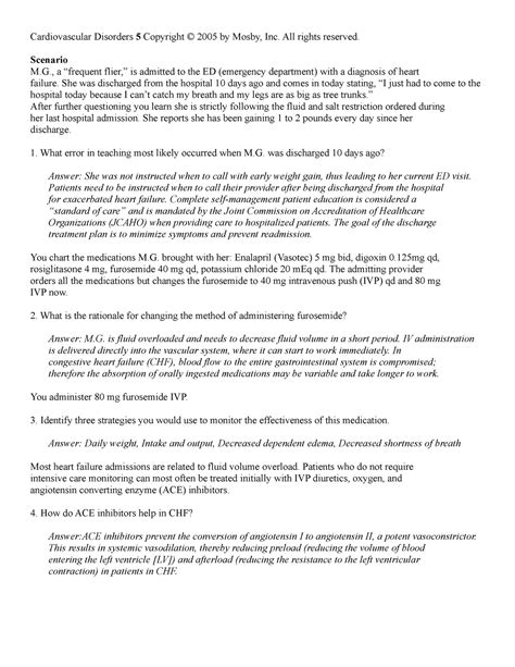 Mosby Case Study Answers