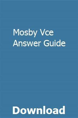 Full Download Mosby Vce Answer Guide 