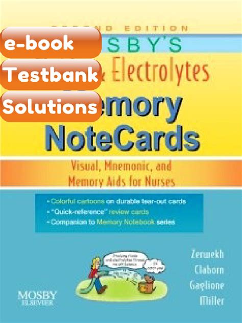 Mosbys Fluids Electrolytes Memory Notecards Elsevier E On Vitalsource Retail Access Card Visual Mnemonic And Memory Aids For Nurses 2e