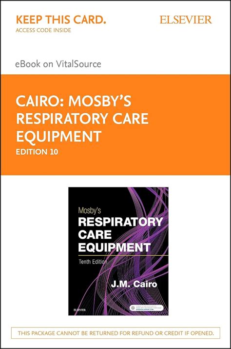 Read Mosbys Respiratory Care Equipment By J M Cairo 