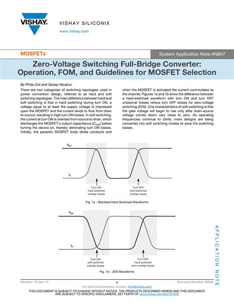 Mosfets Zero Voltage Switching Full Bridge Converter
