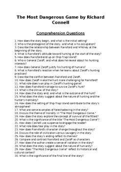 most dangerous game response questions answers