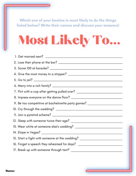 Most Likely To Questions