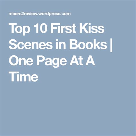 most romantic first kissing scenes in books