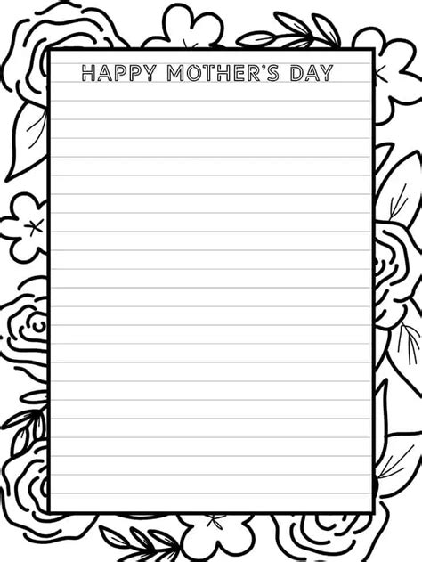 Mother Day Writing Paper For Colony Paper Mothers Day Writing Paper - Mothers Day Writing Paper