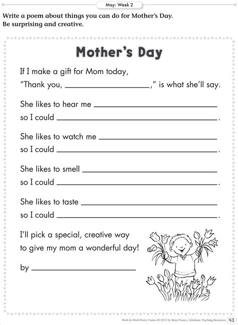 Mother S Day Writing Prompt   Free Printable Mother X27 S Day Writing Prompts - Mother's Day Writing Prompt