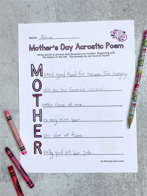 Mother X27 S Day Acrostic Free Printable For Acrostic Poems For The Word Mother - Acrostic Poems For The Word Mother