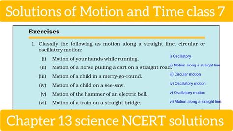 Motion And Time Class 7 Worksheet With Answers Pdf