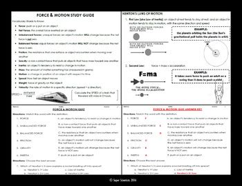 Read Motion Study Guide Answers 