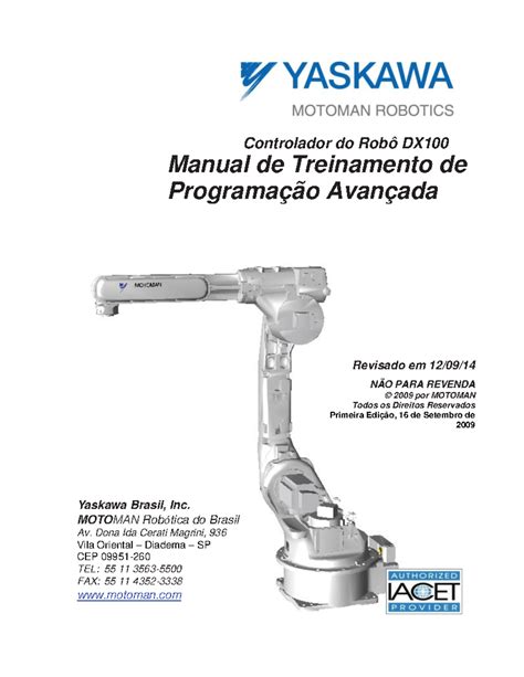 Motoman Dx100 Programming Manual