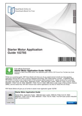 Read Online Motor Application Guide 