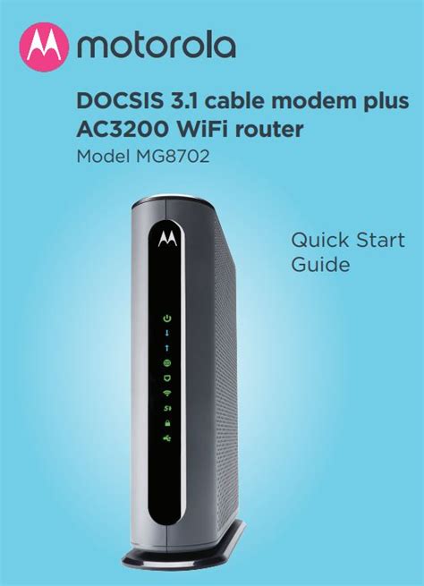 motorola MG8702 AC3200 Wi-Fi Router User Guide