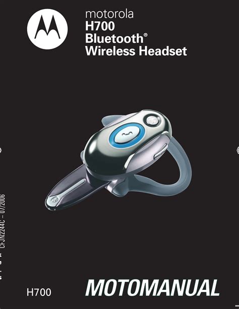 Read Online Motorola Bluetooth Headset Guide H700 