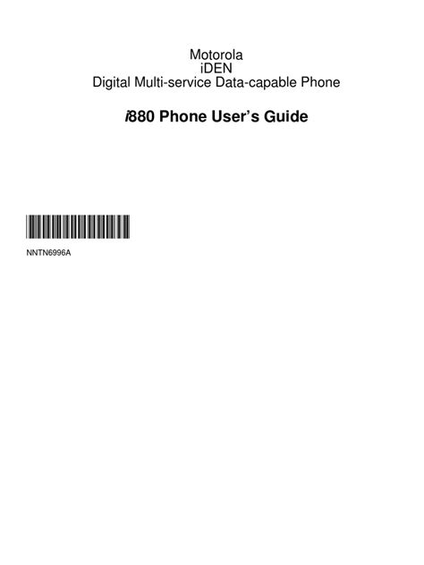 Full Download Motorola I880 User Guide 