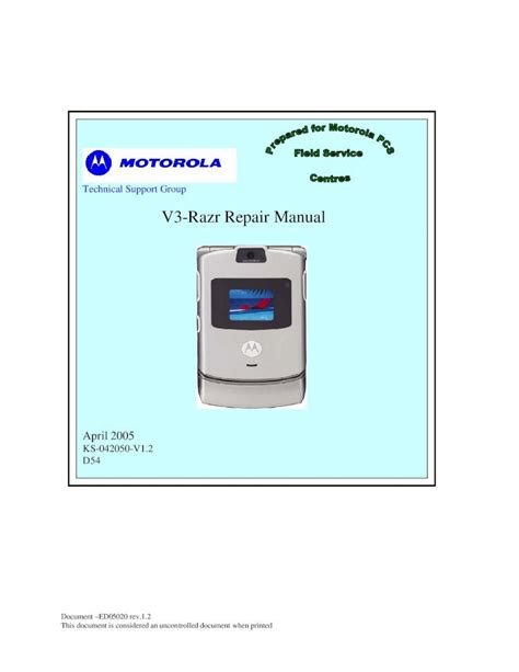 Full Download Motorola Razr V3 Repair Guide 