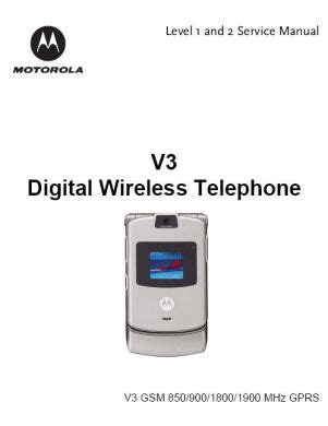 Read Online Motorola Razr V3 Service Manual 