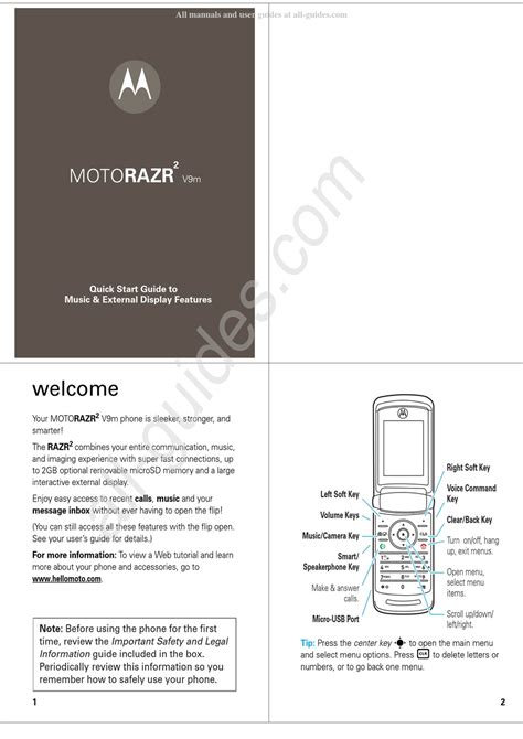 Read Motorola V9M User Guide 