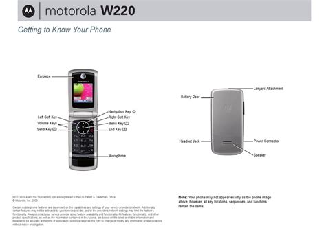 Read Motorola W220 User Guide 