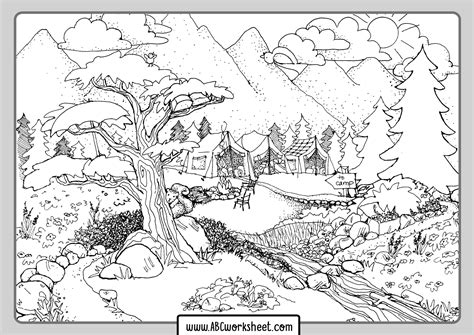 Mountain Forest Coloring Page Free Printable Coloring Pages Forest Coloring Pages For Adults - Forest Coloring Pages For Adults