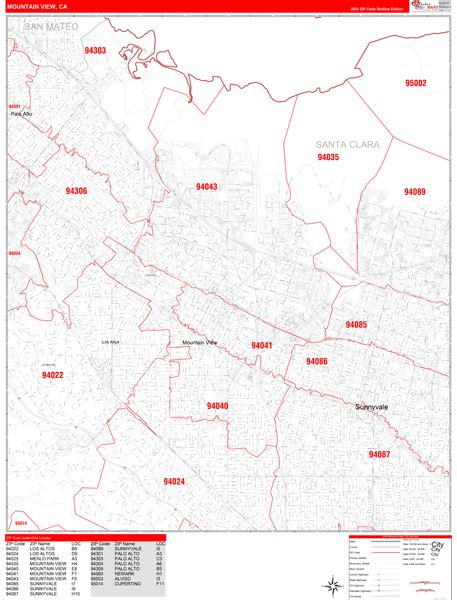 mountain view california zip code