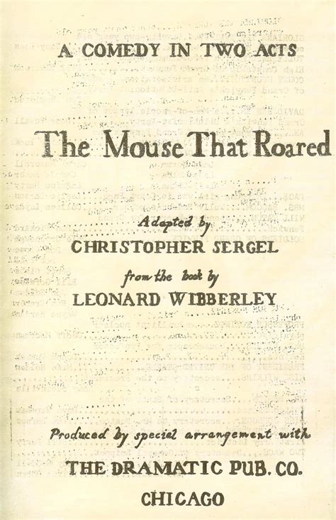 Read Mouse That Roared Play Script Pdf 