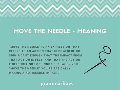 Move The Needle