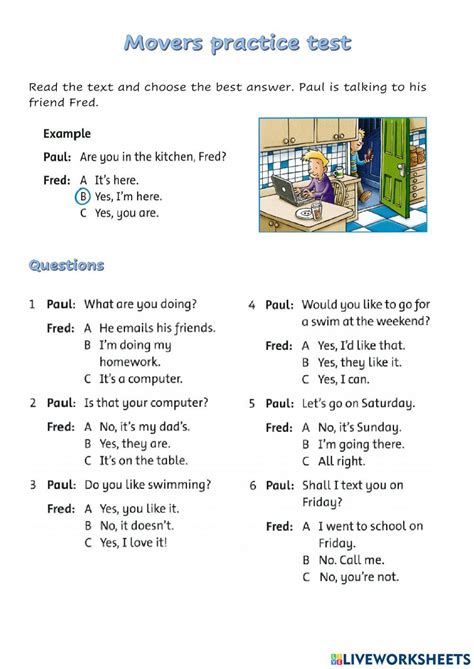 Movers Practice Test