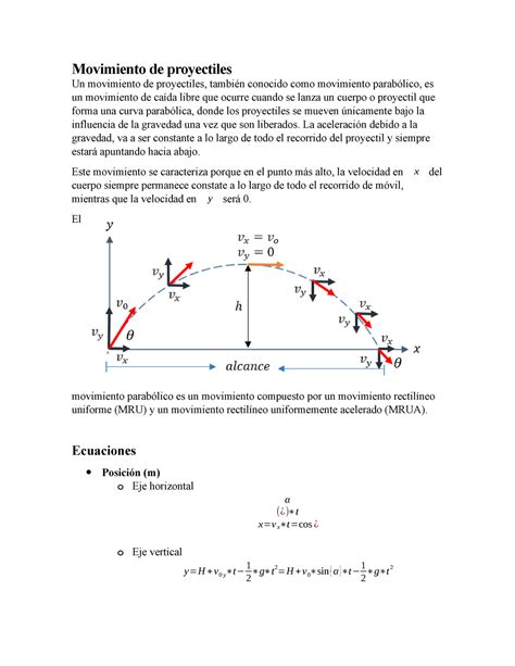 Movimiento De Proyectiles