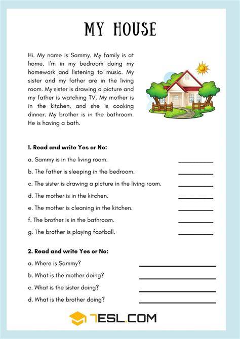 moving house comprehension booklet