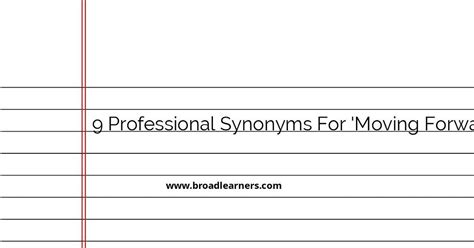 Moving On Synonym