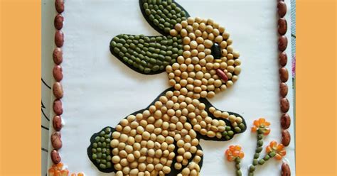 mozaik dari kacang hijau