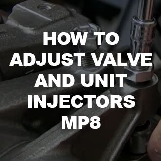 mp8 valve adjustment