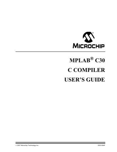 Full Download Mplab C30 C Compiler User S Guide Courses 