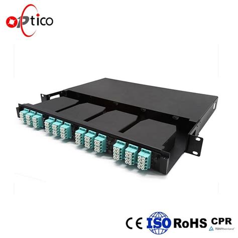 MPO 19 - 1U MPO 19 inci 144 port Panel Patch Kepadatan Tinggi