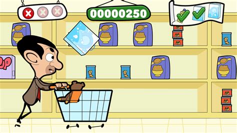 mr bean shopping games