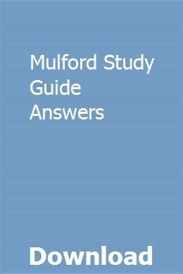 Mr Mulford Study Guide
