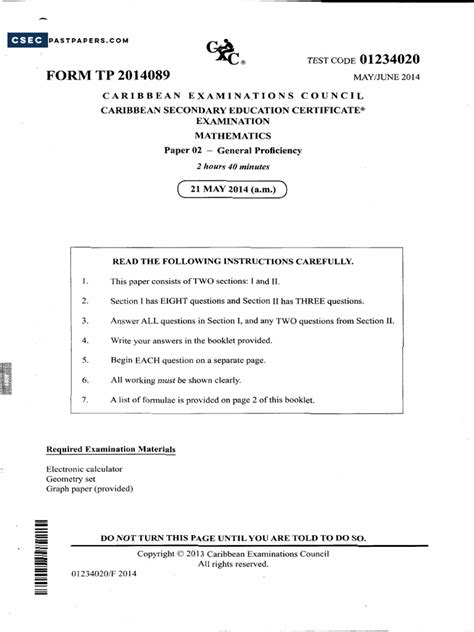 Full Download Mr M S Edexcel Maths Linear June 2014 Paper 2 