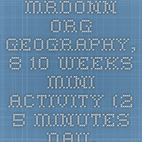 Mrdonn Org Geography 8 10 Weeks Mini Activity Daily Oral Geography Grade 5 - Daily Oral Geography Grade 5