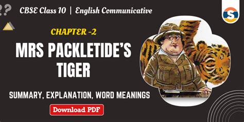 Mrs Packletide's Tiger Summary