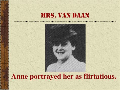 mrs van daan biography sample
