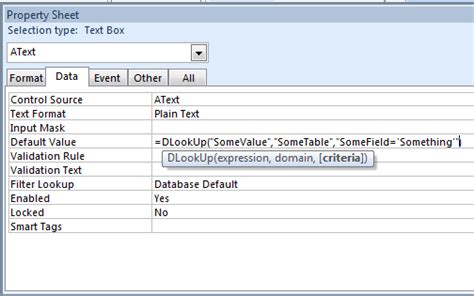 ms access 2010 Set Default Value of Text Box to Query Result Stack Overflow