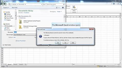 ms excel 2010 how to save files with macros demo YouTube