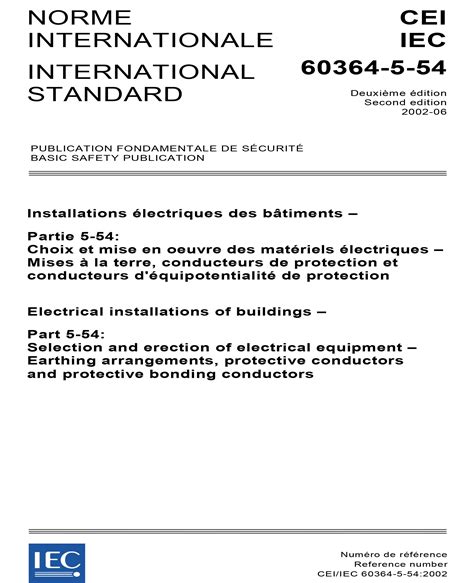 ms iec 60364 5 54