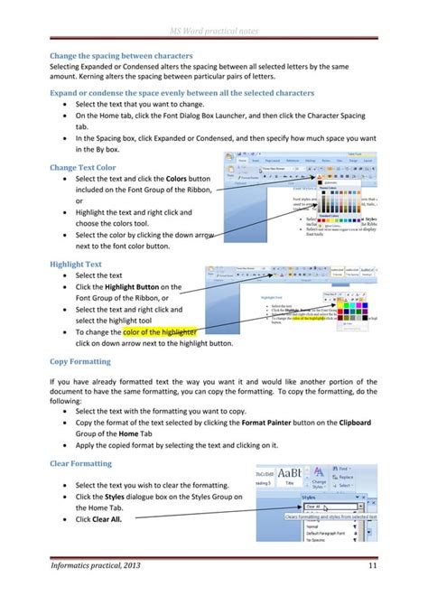 Ms Word 2007 Practical Notes 0909 1 Univet
