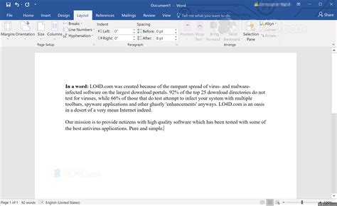 Ms Word 2016