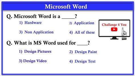Ms Word Questions