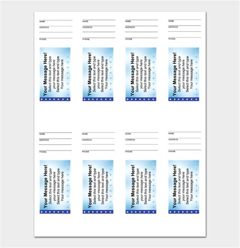 Ms Word Raffle Ticket Template